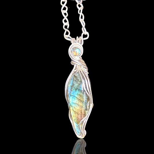 Labradorite Sterling Silver Pendant
